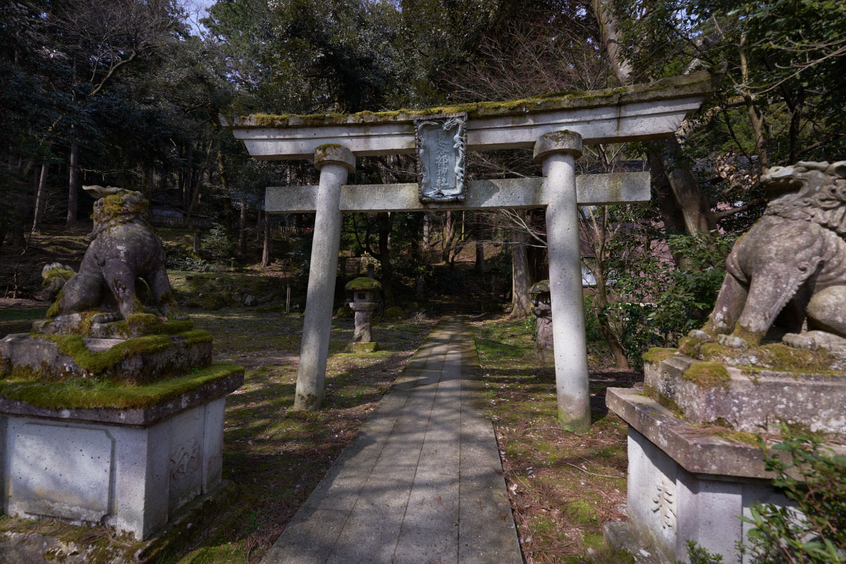 Torii gate in Hasebe Shrine