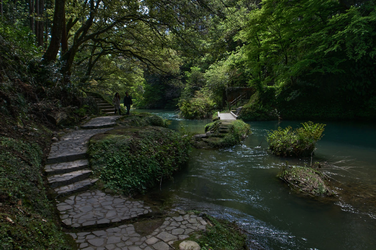 A path in Kakusenkei Gorge