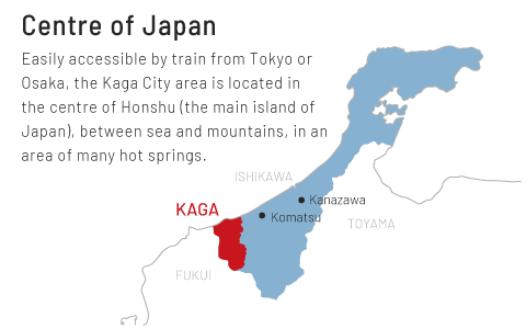 Kaga City are is located in the centre of Japan